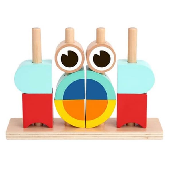 TOOKY TOY Kreativa Trä 3D Utrymme Blocks Krabba