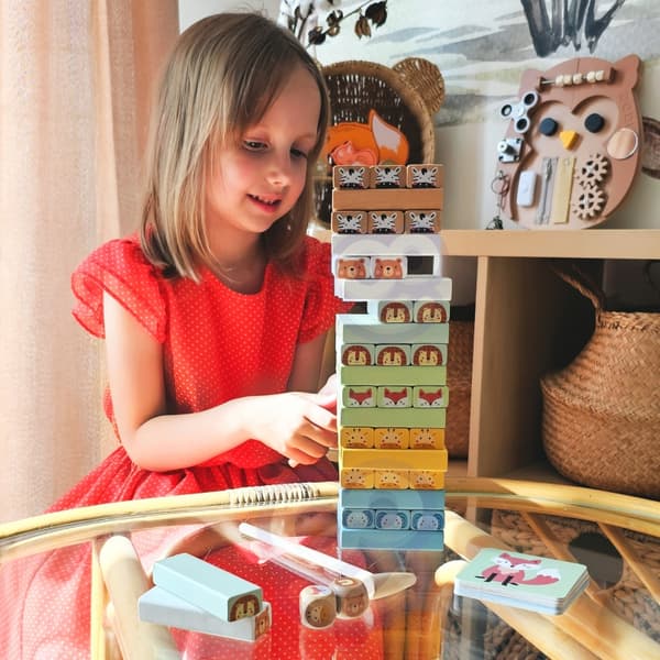 TOOKY TOY Skicklighetsspel "Svajtorn" Djur 82 st.