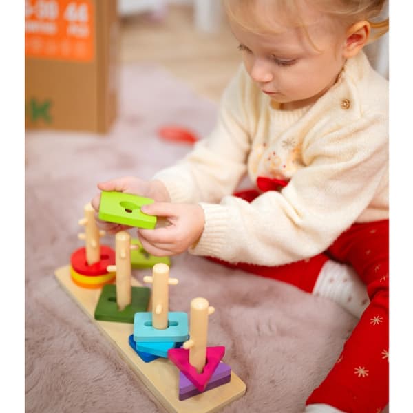TOOKY TOY Låda XXL Montessori Pedagogisk Låda 7 i 1 Sensorisk 25-30 Månader