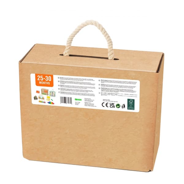 TOOKY TOY Låda XXL Montessori Pedagogisk Låda 7 i 1 Sensorisk 25-30 Månader