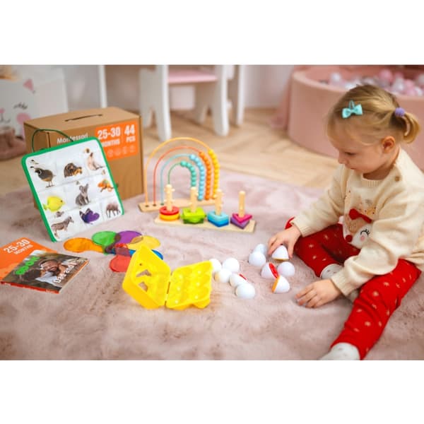 TOOKY TOY Låda XXL Montessori Pedagogisk Låda 7 i 1 Sensorisk 25-30 Månader
