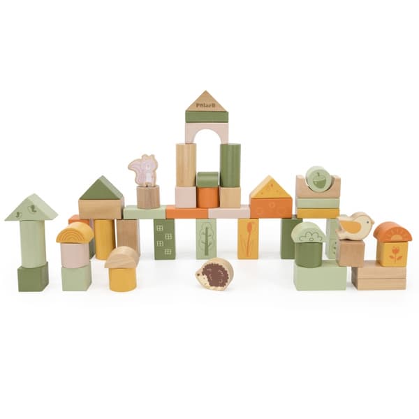 VIGA PolarB Träblock Montessoriblock Djur 50 st.