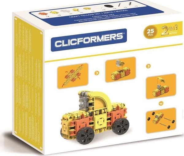 Clic byggeklodser 2i1 25 stk. Craft gul version 5667