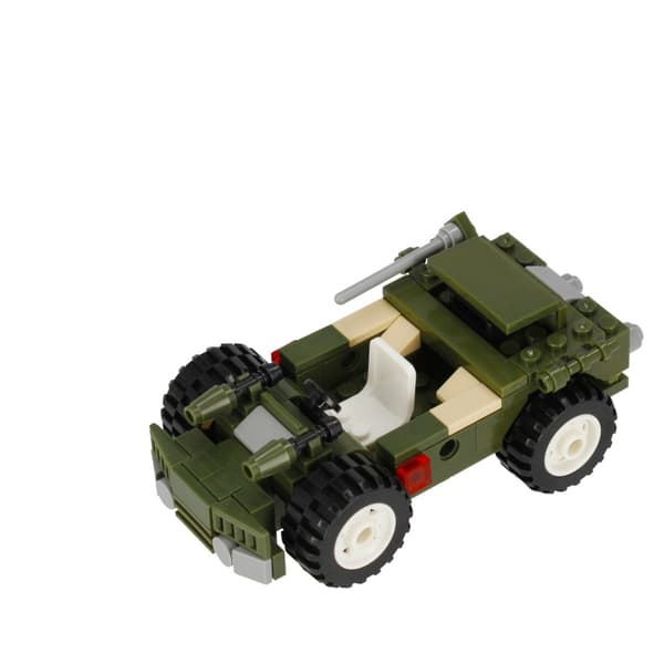 Militærblokke 3i1 militærkøretøj 180 styk Alleblox AB3031