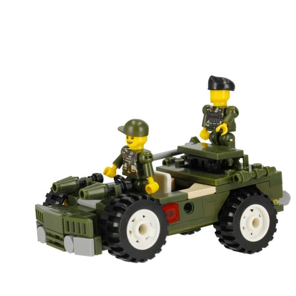 Militærblokke 3i1 militærkøretøj 180 styk Alleblox AB3031