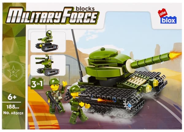Militær 3-i-1 tank 188 dele Alleblox AB3032