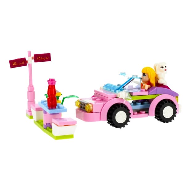Pink bilblokke 96stk Alleblox AB6015