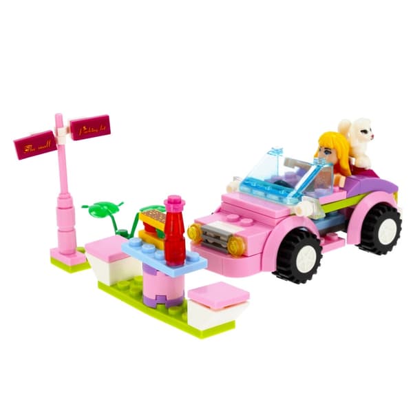 Pink bilblokke 96stk Alleblox AB6015
