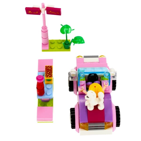 Pink bilblokke 96stk Alleblox AB6015