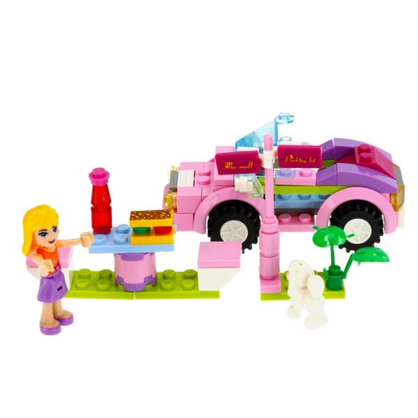 Pink bilblokke 96stk Alleblox AB6015