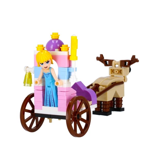 Pigeprinsessevognsblokke 92 stykker Alleblox
