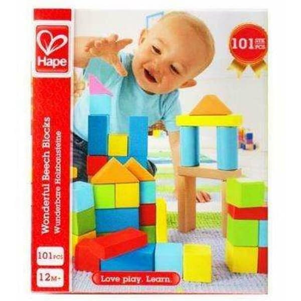 Byggklossespel Hape 101 Delar 27 x 22 x 13 cm