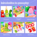 Pikkukuva 4 / 8: OBOSOE Montessori puulelu – värien, muotojen ja numeroiden sovittaminen kalastuspeliin