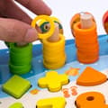 Pikkukuva 6 / 8: OBOSOE Montessori puulelu – värien, muotojen ja numeroiden sovittaminen kalastuspeliin
