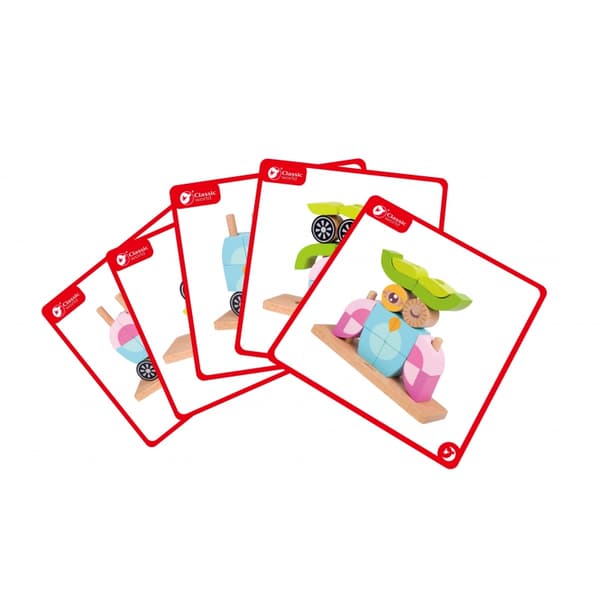 CLASSIC WORLD Kreativa Träklossar i 3D – Uggla (Rymdtema)