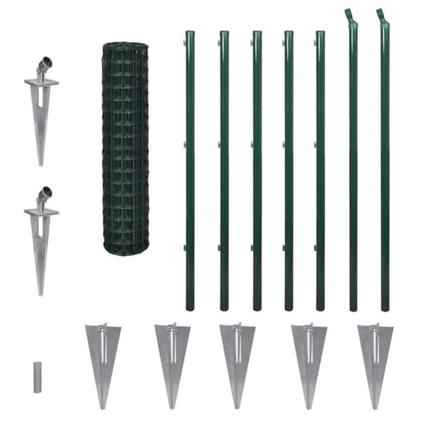 vidaXL Eurofence stål 10 x 1,2 m grön
