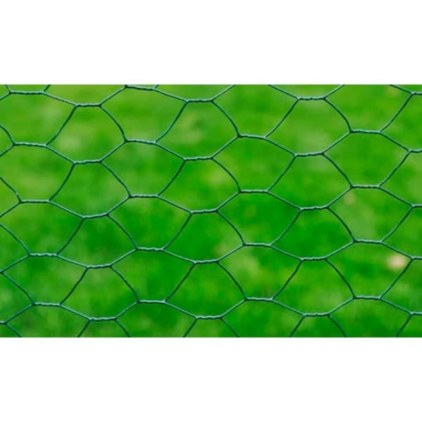 vidaXL Trådgjerde kylling galvanisert med PVC-belegg 25x1 m grønn