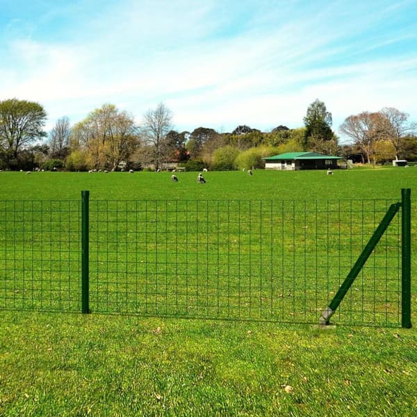 vidaXL eurohegn 10 x 1,2 m stål grøn