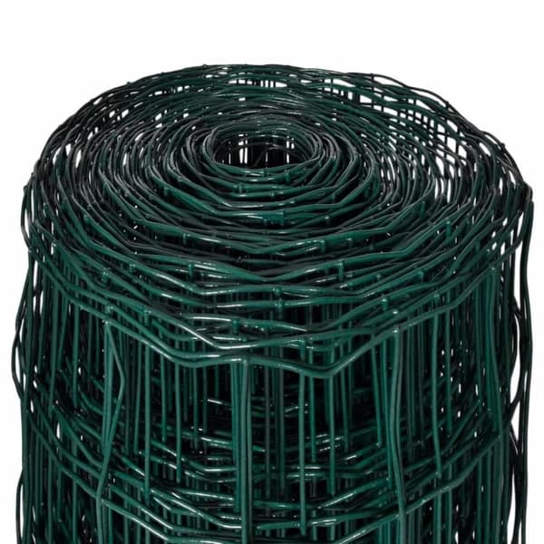 vidaXL Euroaita teräs 10 x 1,0 m vihreä