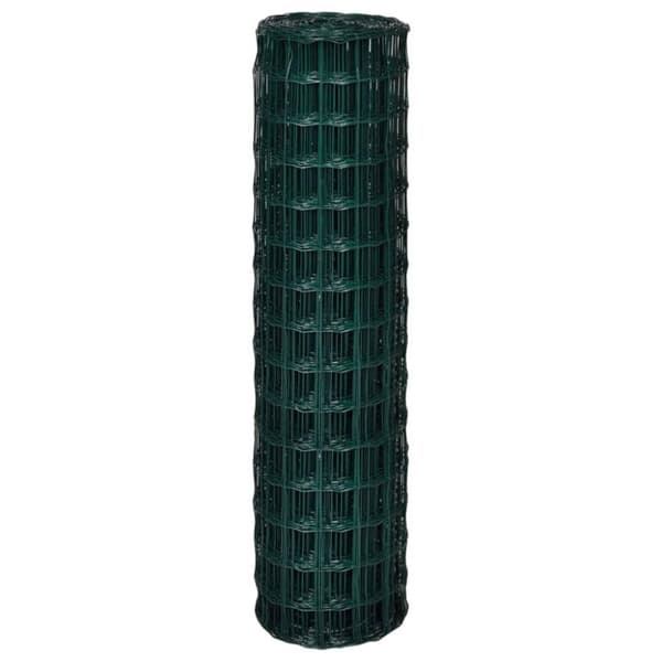 vidaXL eurohegn 10 x 1,5 m stål grøn