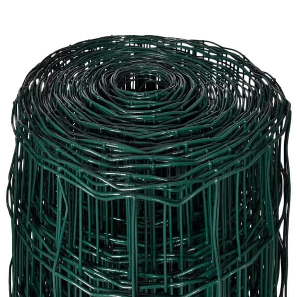 vidaXL eurohegn 10 x 1,5 m stål grøn