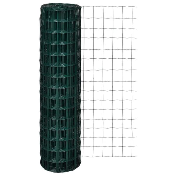 vidaXL eurohegn 10 x 1,5 m stål grøn