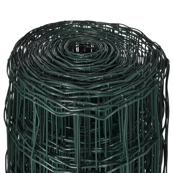 vidaXL eurohegn 10 x 1,5 m stål grøn
