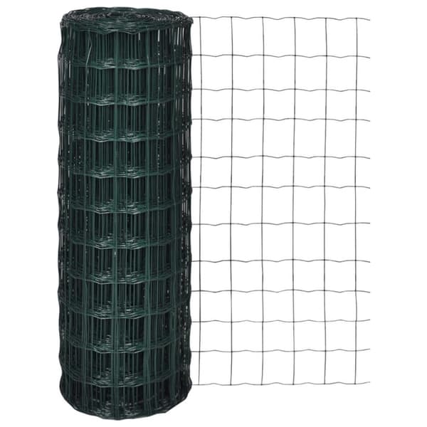vidaXL eurohegn 10 x 1,5 m stål grøn