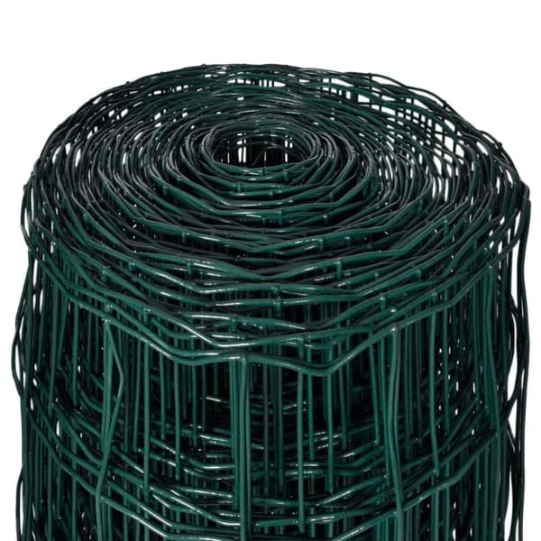vidaXL Euroaita teräs 25 x 0,8 m vihreä