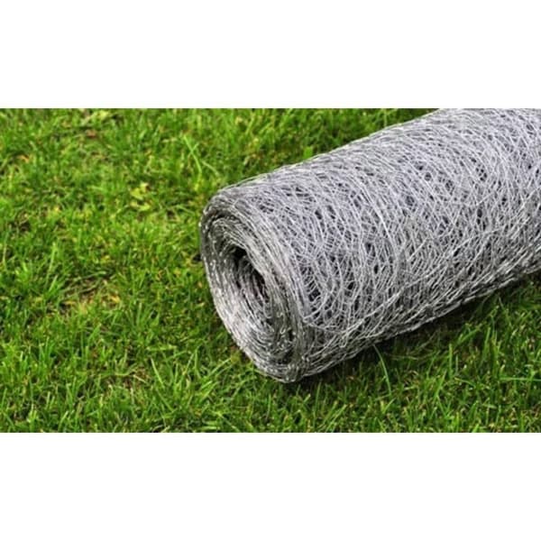 vidaXL hønsenet sekskantet 1 x 25 m galvaniseret stål sølvfarvet