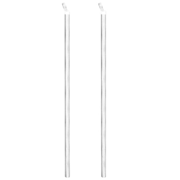 vidaXL fletvævshegn med stolper galvaniseret stål 25 x 1,25 m sølvfarvet