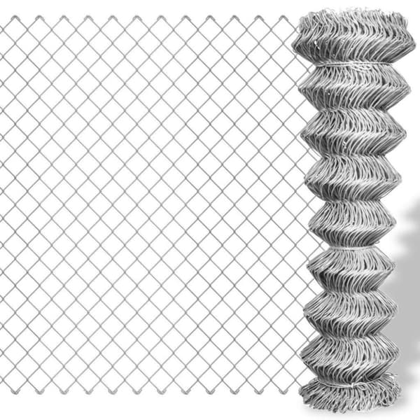 vidaXL fletvævshegn galvaniseret stål 15 x 1,5 m sølvfarvet