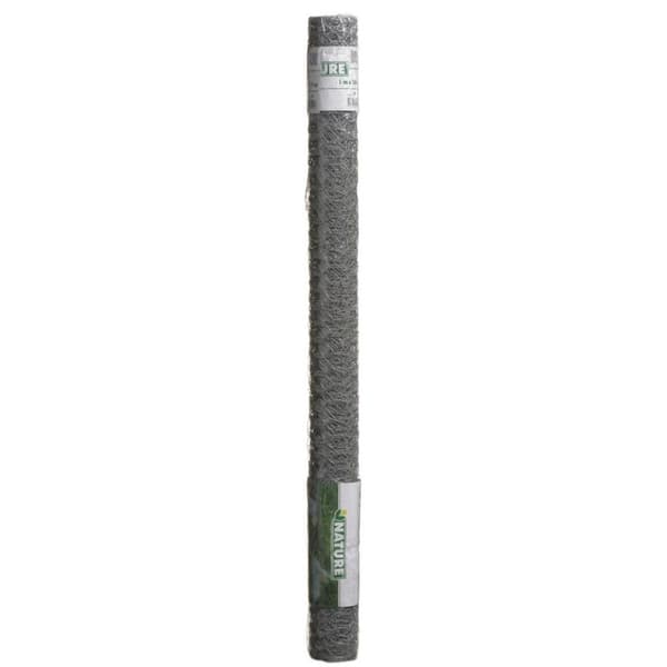 Nature sekskantet trådnet 1x10 m 25 mm galvaniseret stål