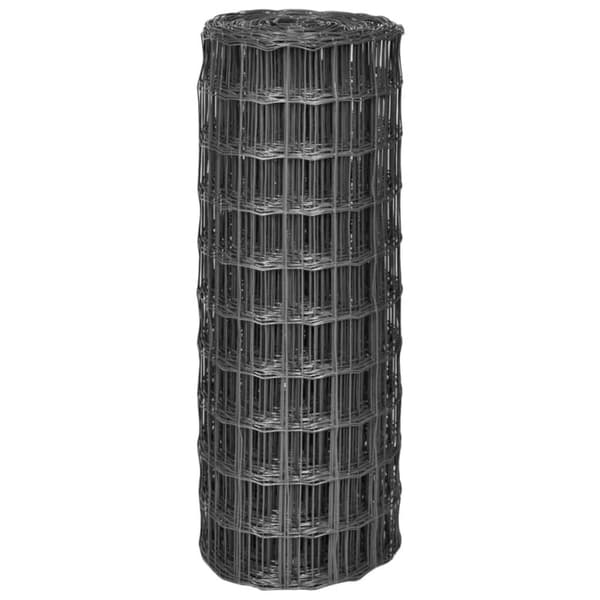 vidaXL Euro-aita teräs 25x1 m harmaa