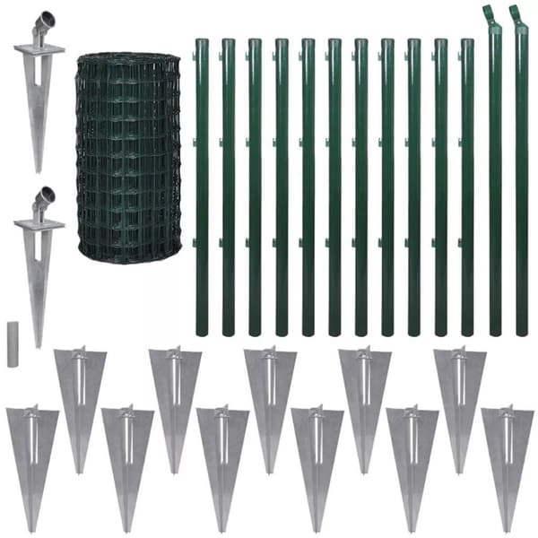 vidaXL Eurofence stål 25x0,8 m grön