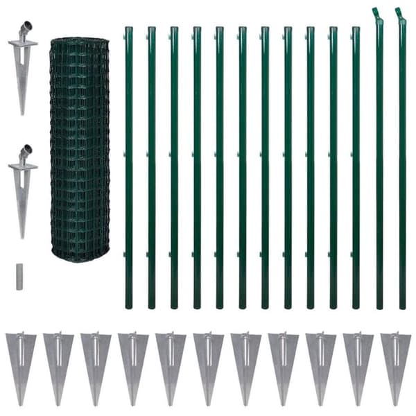 vidaXL Euro-aita teräs 25x1,5 m vihreä