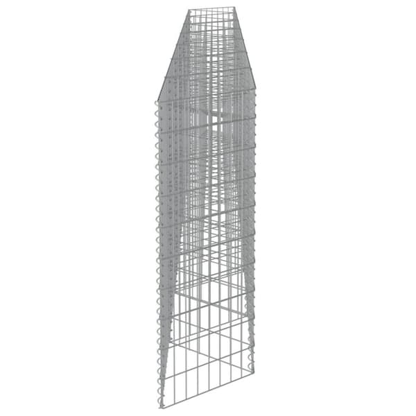 vidaXL gabionvæg galvaniseret stål 450 x 30 x 100 cm