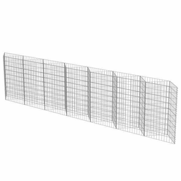 vidaXL gabionvæg galvaniseret stål 450 x 30 x 100 cm