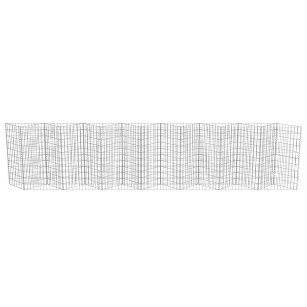 vidaXL Gabion galvanisert stål 450x30x100 cm