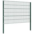 Miniatyrbilde 3 av 5: vidaXL Gjerdepanel med stolper jern 5,1x1,2 m grønn