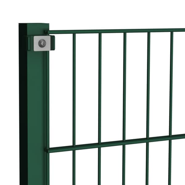 vidaXL Gjerdepanel med stolper jern 11,9x1,2 m grønn