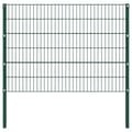 Miniatyrbilde 2 av 5: vidaXL Gjerdepanel med stolper jern 13,6x1,2 m grønn