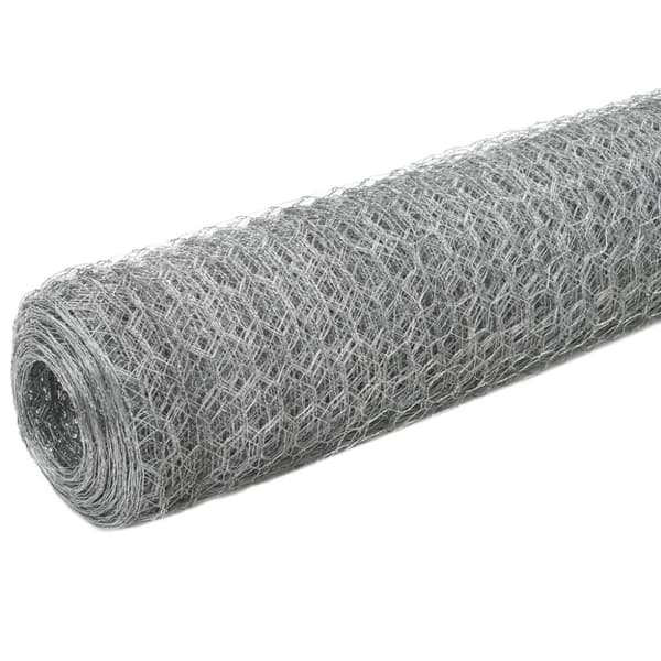 vidaXL hønsenet galvaniseret stål 25 x 1,5 m sølvfarvet