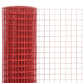 Pikkukuva 3 / 5: vidaXL Kanaverkko teräs PVC pinnoitteella 10x0,5 m punainen