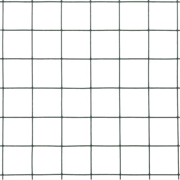 vidaXL Kanaverkko teräs PVC pinnoitteella 25x0,5 m vihreä