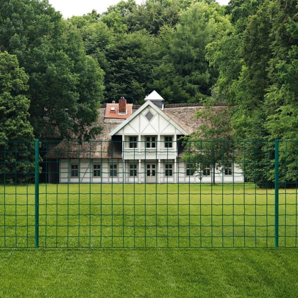 vidaXL eurohegn 20 x 1 m stål grøn