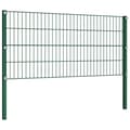 Miniatyrbilde 3 av 5: vidaXL Gjerdepanel med stolper jern 3,4x0,8 m grønn