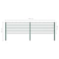 Miniatyrbilde 5 av 5: vidaXL Gjerdepanel med stolper jern 3,4x0,8 m grønn