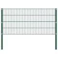 Miniatyrbilde 2 av 5: vidaXL Gjerdepanel med stolper jern 3,4x0,8 m grønn