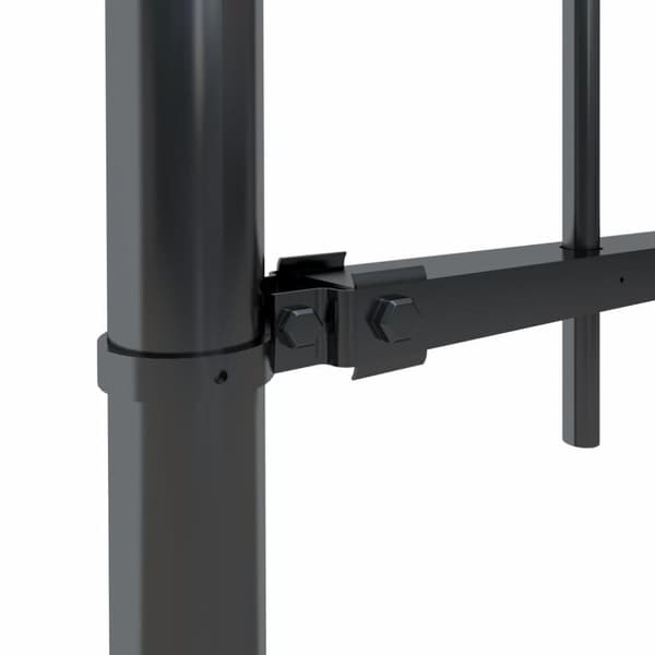 vidaXL havehegn med spydtop 13,6 x 0,6 m sort stål
